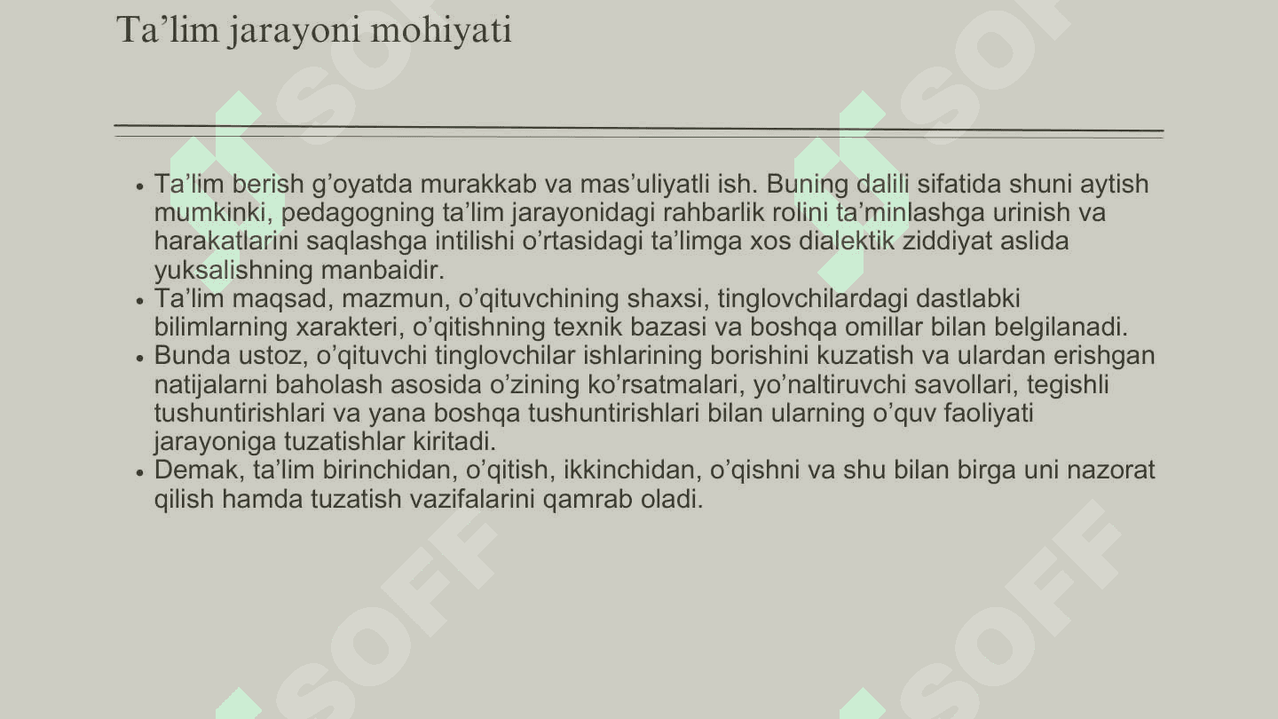 Taʼlim qonuniyatlari 3
