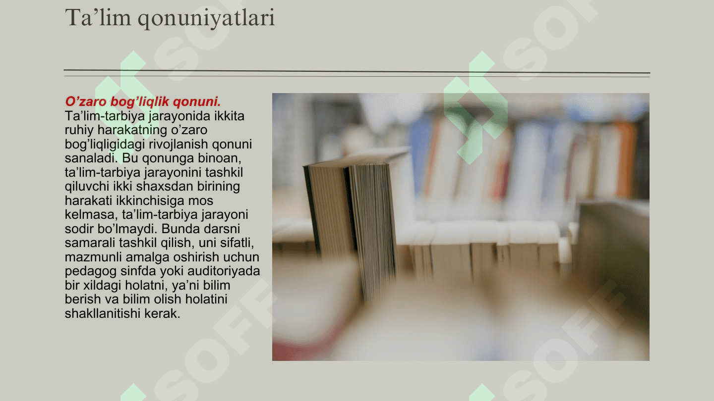 Taʼlim qonuniyatlari 4