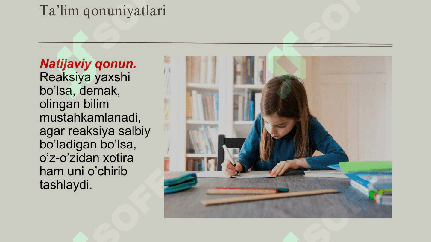 Taʼlim qonuniyatlari 8