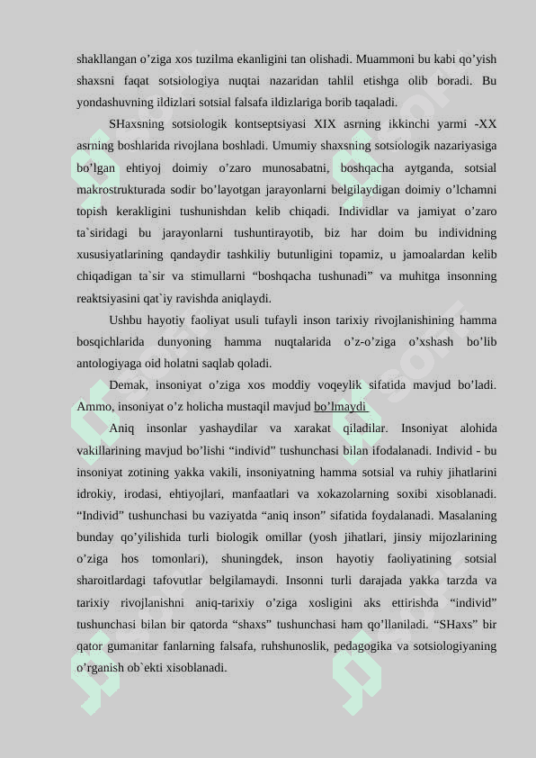 SHAXS SOTSIAL MUNOSABATLAR MAXSULI SIFATIDA 7