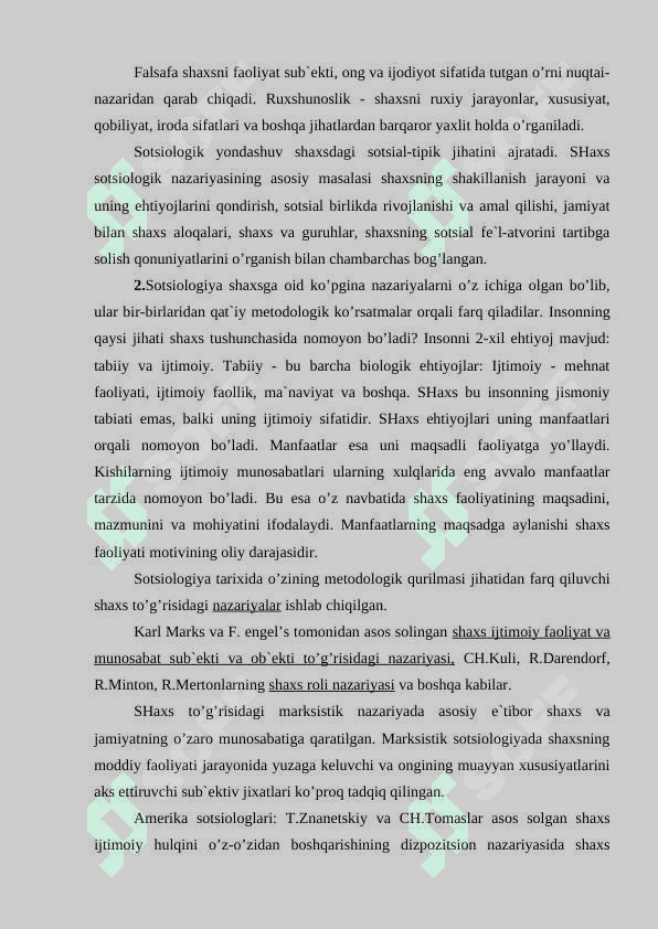 SHAXS SOTSIAL MUNOSABATLAR MAXSULI SIFATIDA 8
