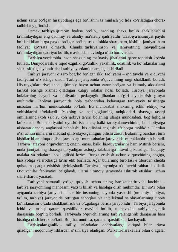 Tarbiya jarayonini tashkil etish shakllari. Tarbiya jarayonini amalga oshirishda innovatsion texnologiyalardan foydalanish  24Tarbiya jarayonini tashkil etish shakllari. Tarbiya jarayonini amalga oshirishda innovatsion texnologiyalardan foydalanish  24 2