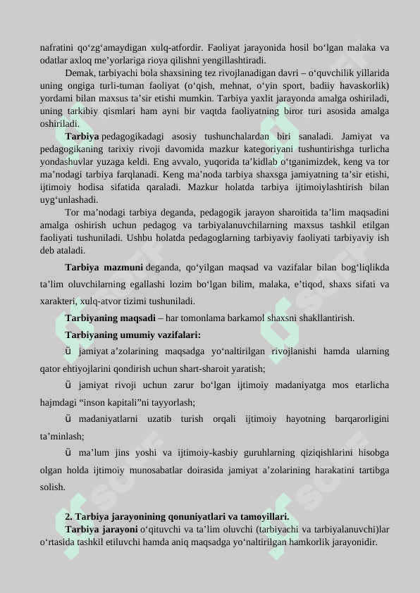 Tarbiya jarayonini tashkil etish shakllari. Tarbiya jarayonini amalga oshirishda innovatsion texnologiyalardan foydalanish  24Tarbiya jarayonini tashkil etish shakllari. Tarbiya jarayonini amalga oshirishda innovatsion texnologiyalardan foydalanish  24 3