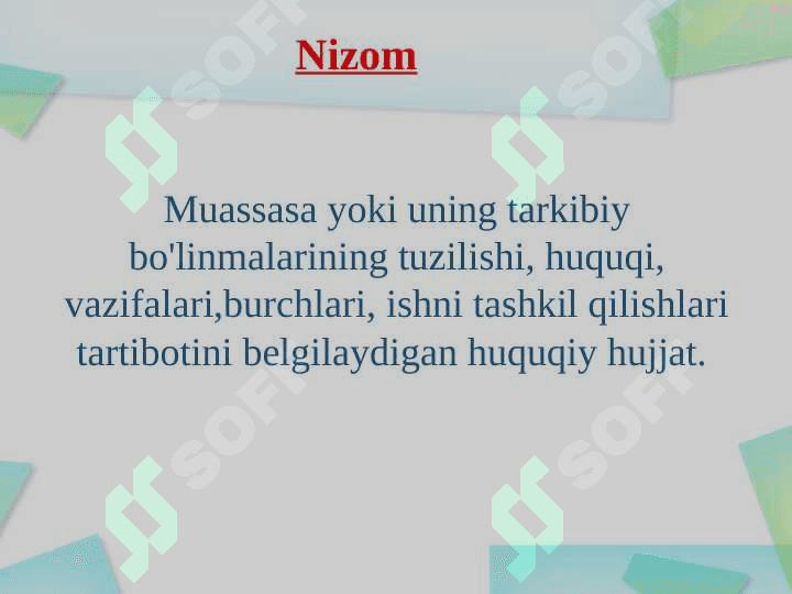 Tashkiliy hujjatlar  va ularni  rasmiylashtirish 3