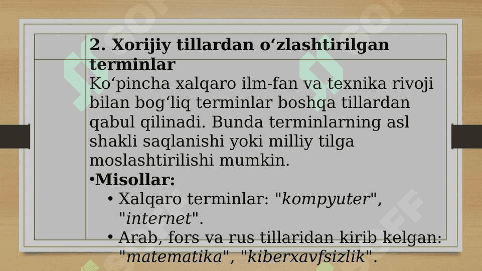 Sohaviy terminlarning yasalishi 6