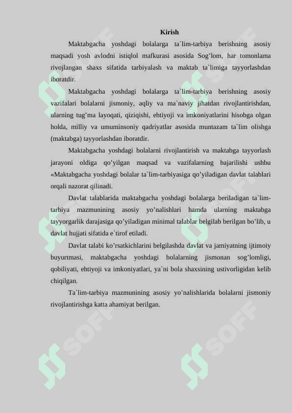 Maktabgacha tarbiya yoshidagi bоlalar rivоjlanishining o’ziga xоs xususiyatlari 2