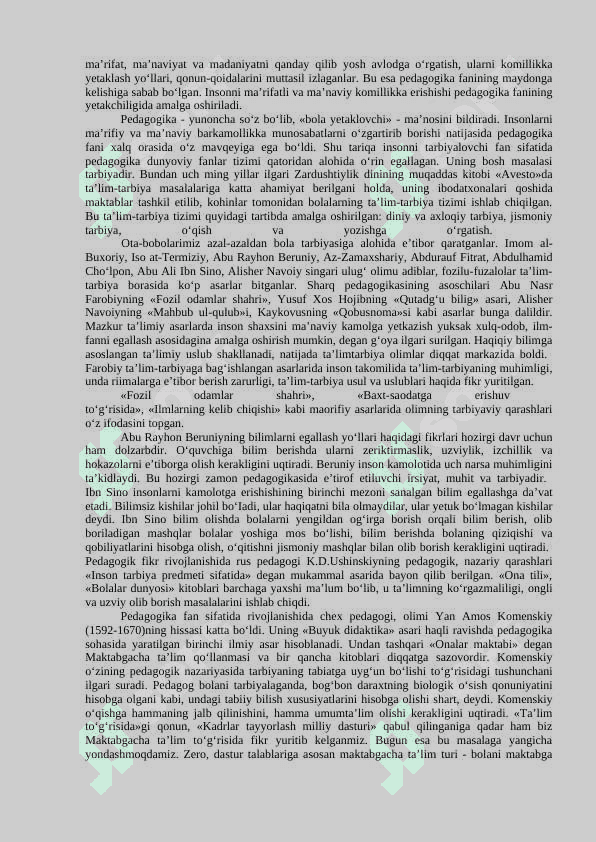 Maktabgacha ta’lim-tarbiyani tashkil etish fani. 2