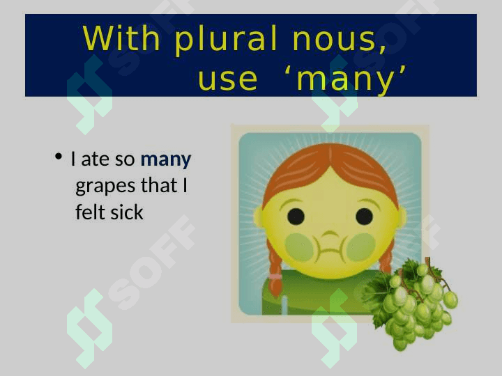 Usage of much manya few a little 6