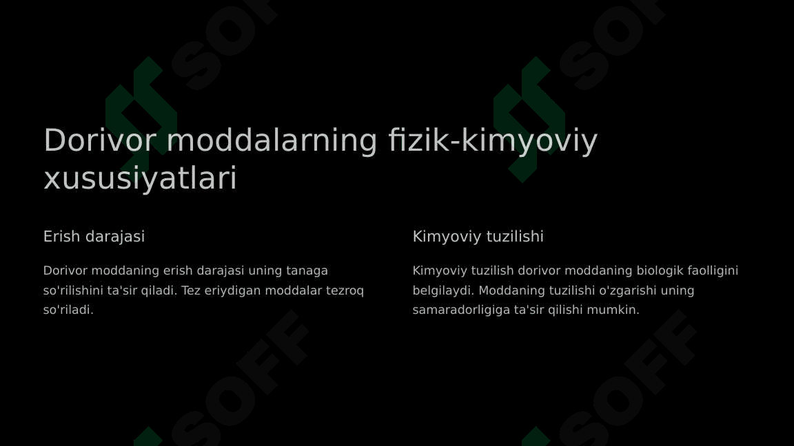 Dorivor moddalarni terapevtik samaradorligiga ta’sir etuvchi omillar. 3