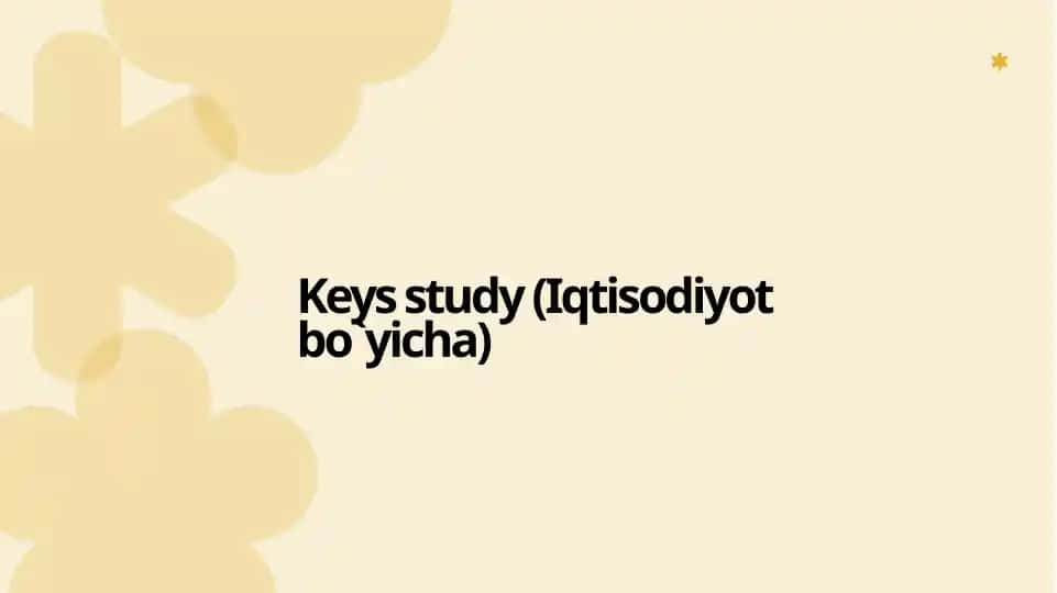 Keys study (Iqtisodiyot bo`yicha) 1