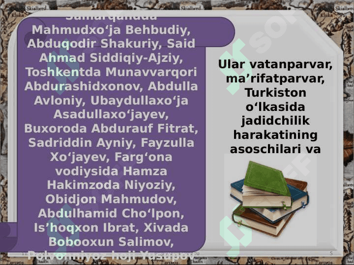 fitrat jadidchilik harakatida 5