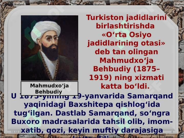 fitrat jadidchilik harakatida 6