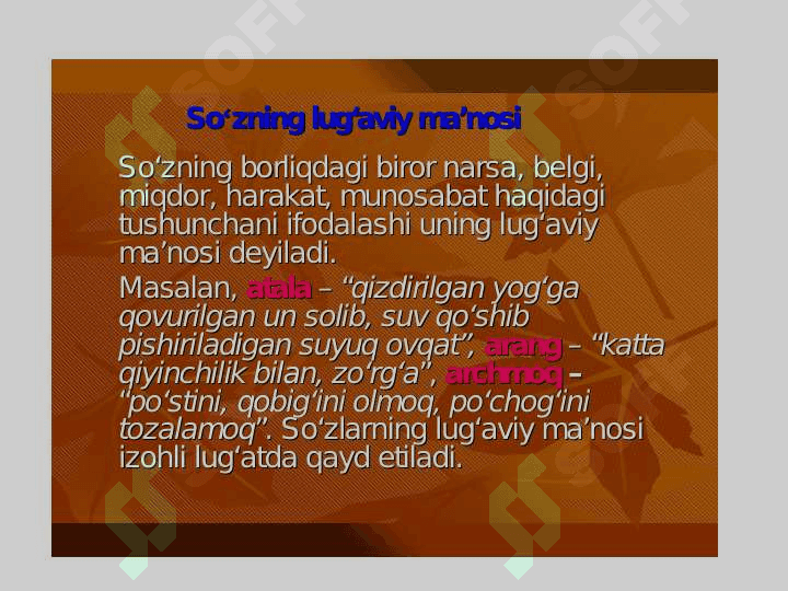 So‘z va uning ma’nosi 7