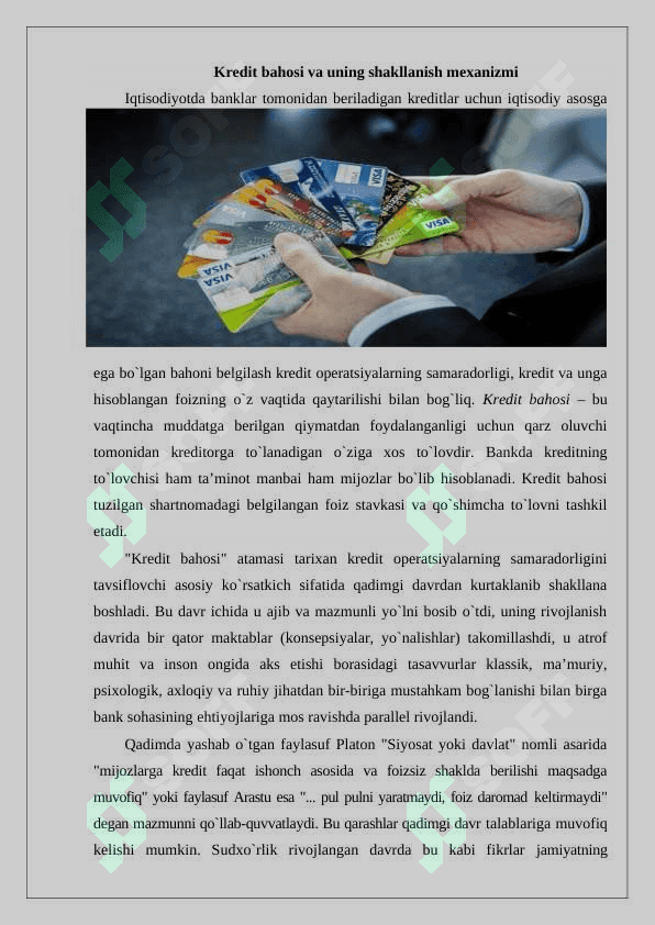 Kreditning Bahosiga Ta'sir Qiluvchi Omillar  24 2