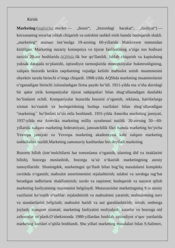 Marketingning mohiyati, maqsadi va vazifal. 2