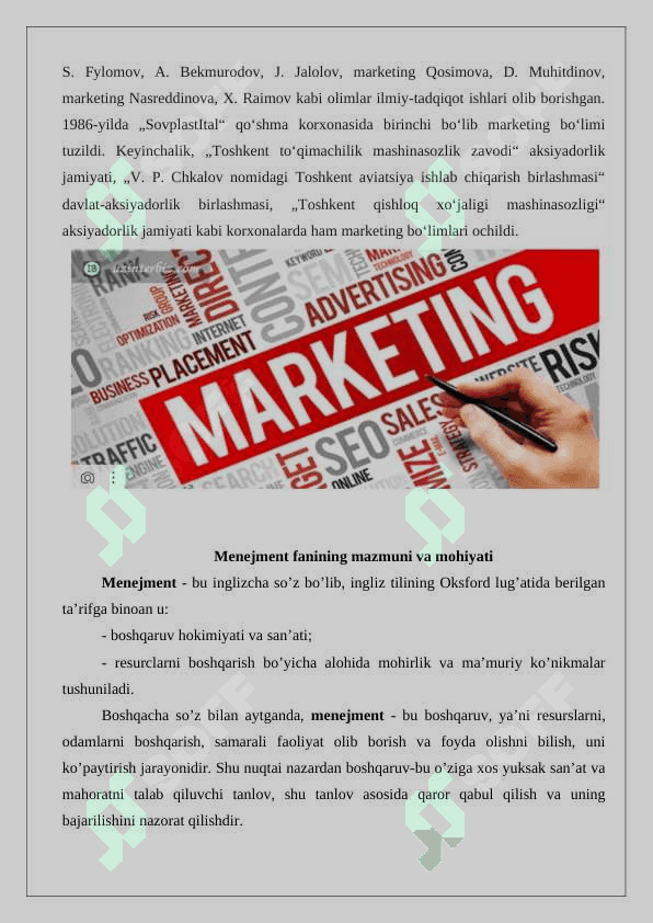 Marketingning mohiyati, maqsadi va vazifal. 3