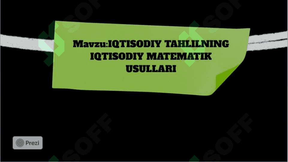 Iqtisodiy matematik usullar 24 3