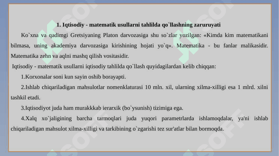 Iqtisodiy matematik usullar 24 4