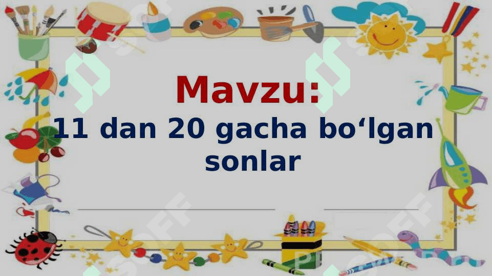 1-sinf matematika 11 dan 20 gacha bo‘lgan   sonlar 3