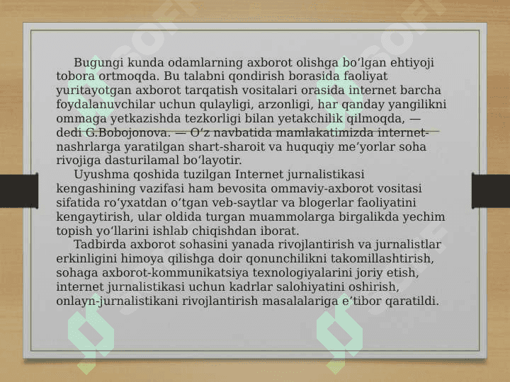 Internet jurnalistikasida kasb etikasi 2