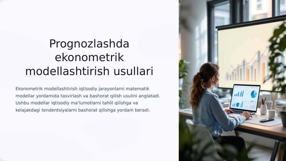 Prognozlashda ekonomеtrik modеllashtirish usullari 1