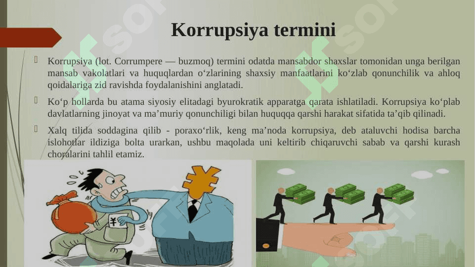 Korrupsiya tushunchasi va uning oqibatlari 4