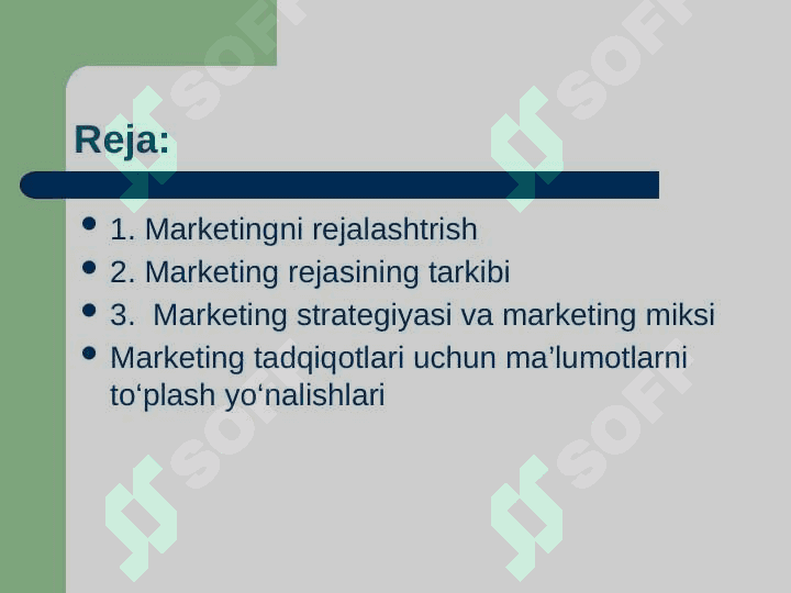 Marketingni rejalashtirish 3
