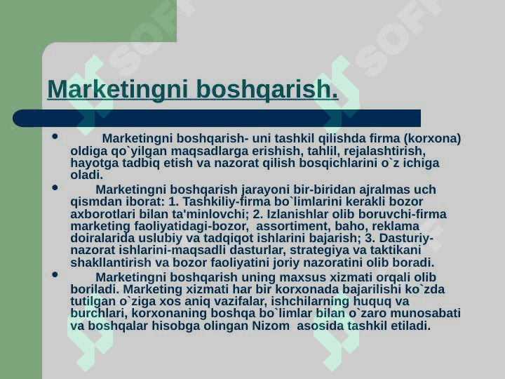 Marketingni rejalashtirish 5