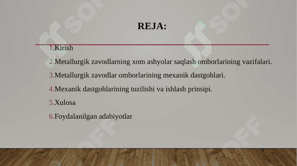 METАLLURGIK ZАVОDLАRNING ICHKI TRАNSPОRTLАRI VA  QURULMALARI 2