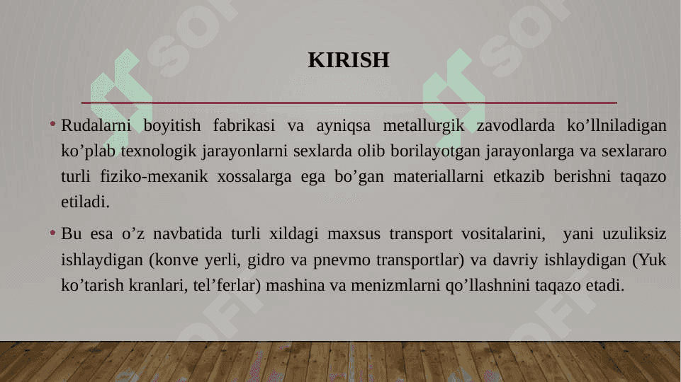 METАLLURGIK ZАVОDLАRNING ICHKI TRАNSPОRTLАRI VA  QURULMALARI 3