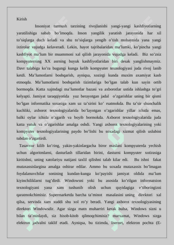 Axborot va uning jamiyat hayotida tutgan o'rni 2