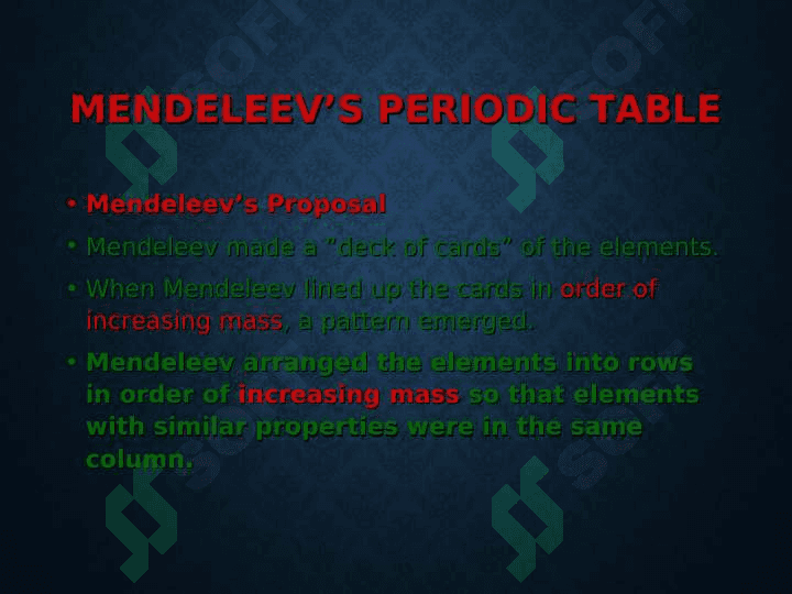 Mendeleev and his Periodic Table 3