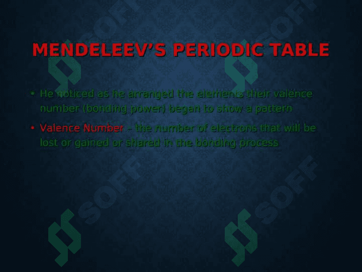 Mendeleev and his Periodic Table 4