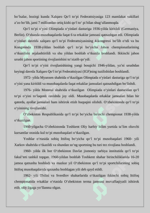 Qo'l to'pi maydoni 24 3