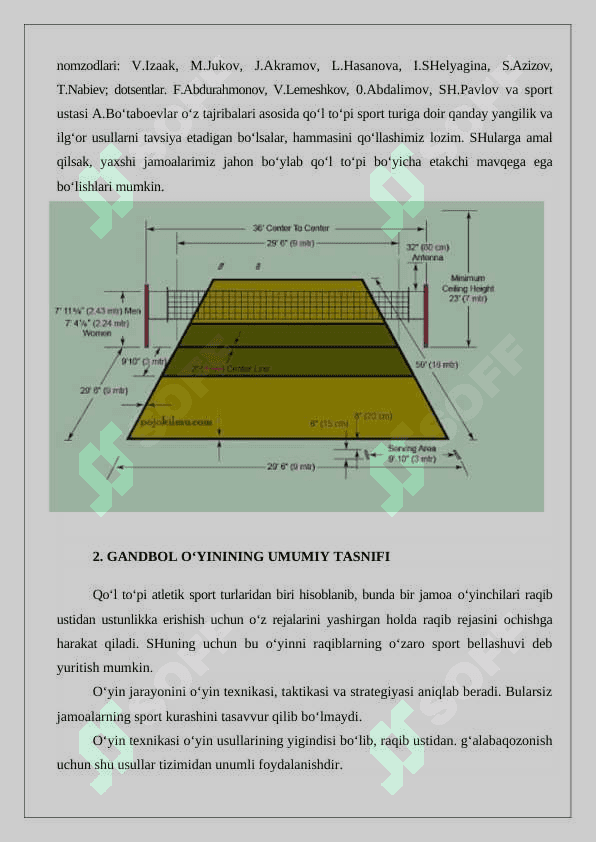 Qo'l to'pi maydoni 24 8