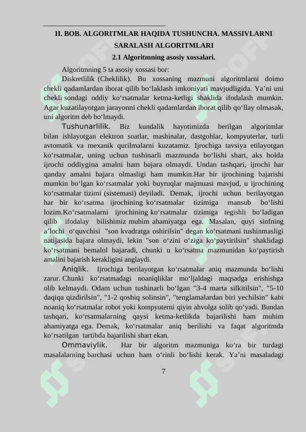 Massivlar ustida amallar  Massivlar bilan ishlovchi funksiyalar. Massivlarni saralash.  Ko‘p o‘lchovli massivlarni saralash 7