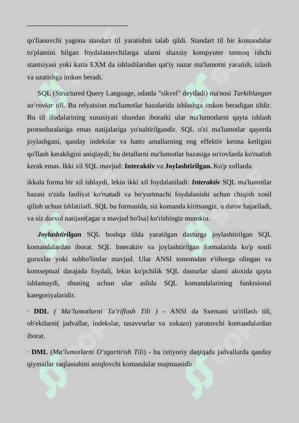 Serverga faylni yuklash. Qayta ishlashning ratsional usuli: Ma’lumotlar bazasini boshqarish tizimi 3