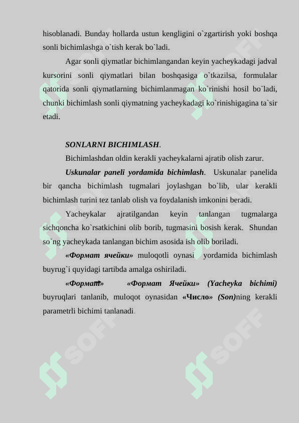 EXCELDA LISTLAR BILAN ISHLASH 4