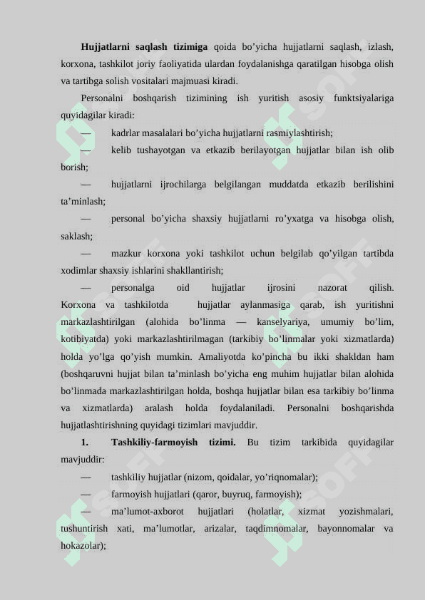Kadrni boshqarish xizmatida ish yuritishning mohiyati. 4