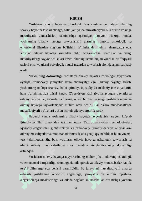 Yoshlarni oilaviy hayotga psixologik tayorlash soxasidagi amaliy ishlarning samaradorligini oshirish omillari 2