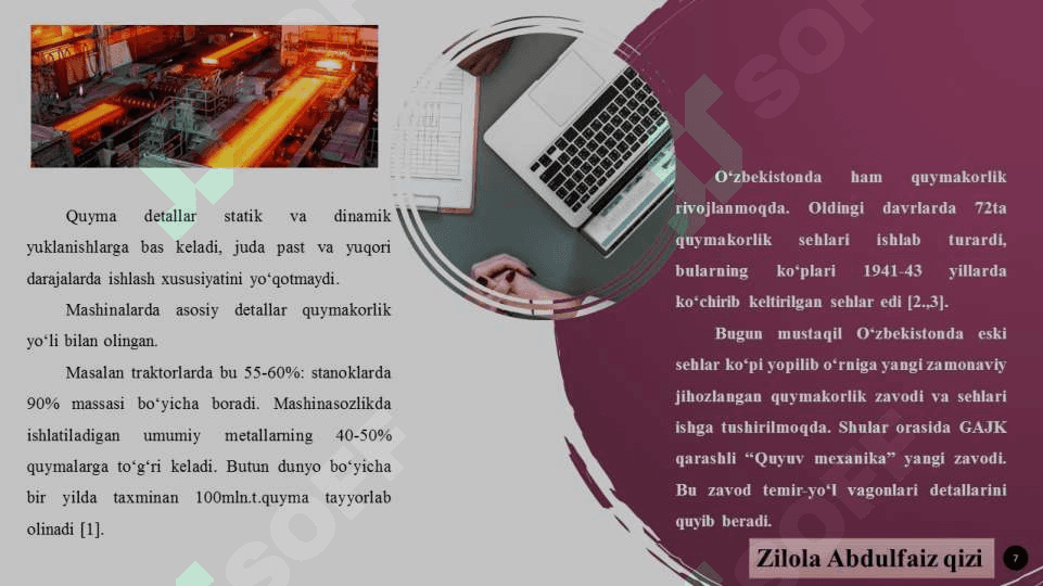 Kirish. Quymakorlikning afzalliklari 7