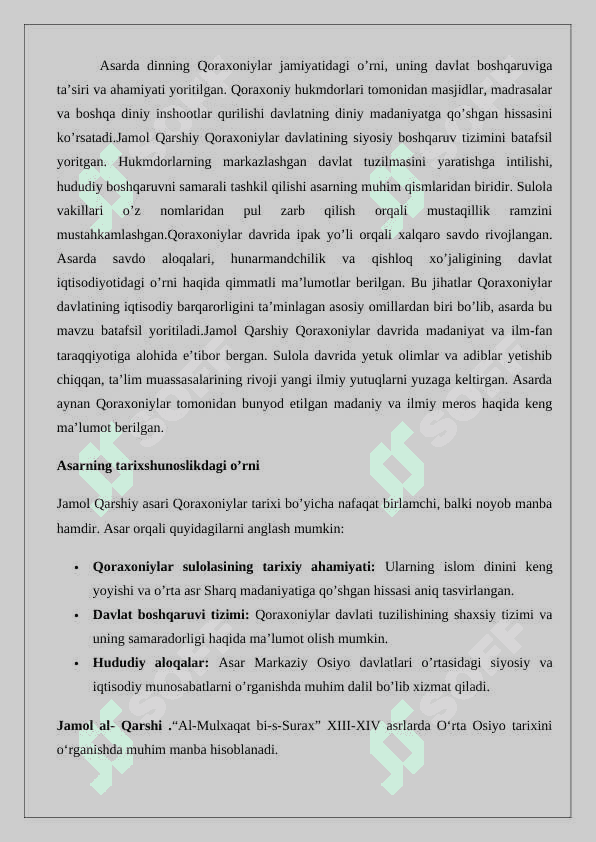 Jamol Qarshiyning Mulhakat as-surah asari Qoraxoniylar tarixiga   oid   muhim   manba”   mavzuida   ilmiy   maqola 3