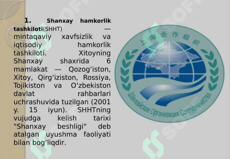 Shanxay hamkorlik tashkiloti va uning faol.. 3