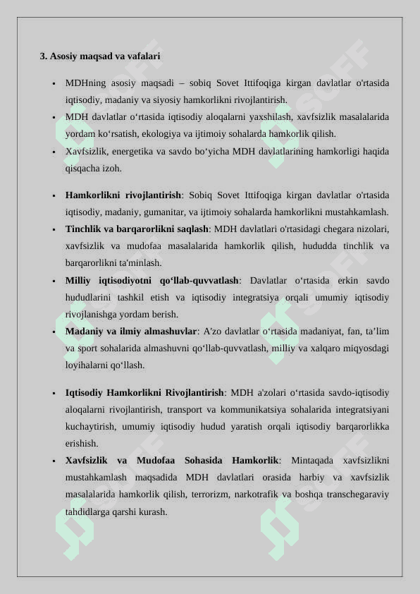 Mustaqil   davlatlar   hamdo‘stligi   va   uning   faoliyati 24 8