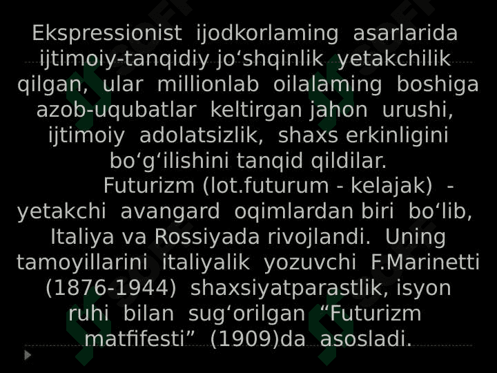 Jahon modernizm adabiyoti 6