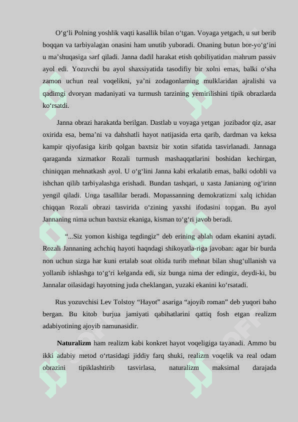 Realizm estetikasi va naturalism 8