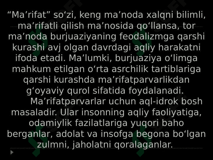 XVIII asr Yevropa ma’rifatchiligi adabiyoti 2