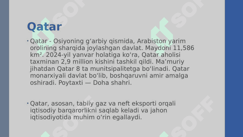 Qatar statistikasi 2