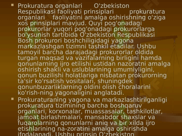 O'zbekiston respublikasida prokuratura organlarining huquqiy asoslari 4