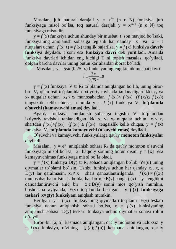 Normal funksiyalar. Funksiyani uzgaruvchilar buyicha yoyish 5
